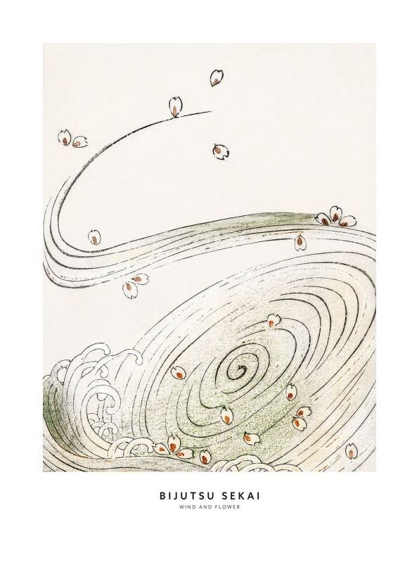 Prints - Watanabe Seitei - Wind and Flower Print (50x70 cm) - Bijutsu Sekai
