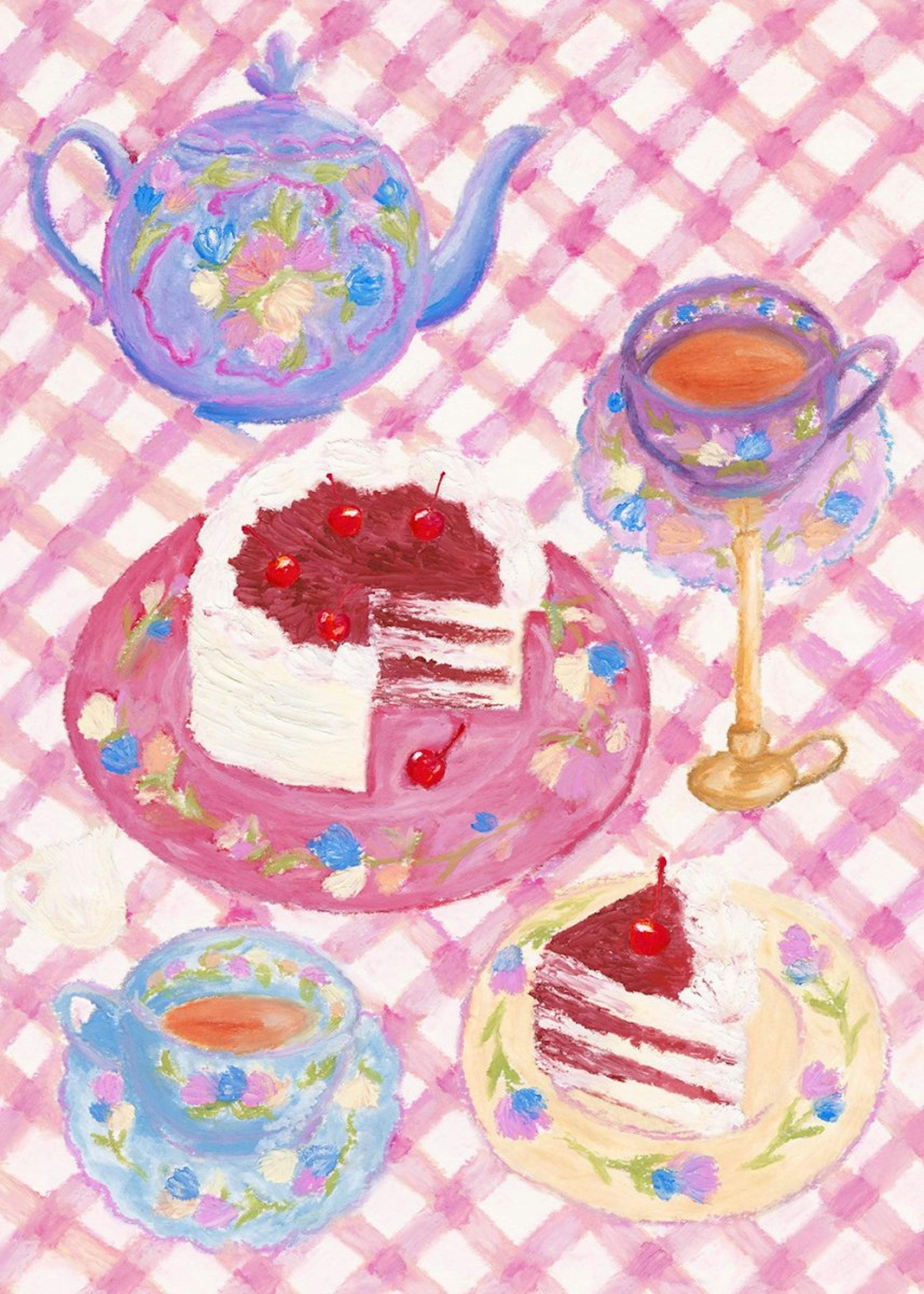 Cherry Red Velvet Cake Plakat 0