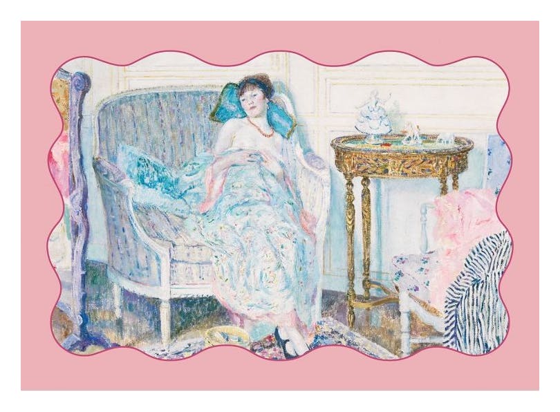 Frederick Carl Frieseke – In the Boudoir Juliste (50x70 cm)  Kuuluisien taiteilijoiden maalauksia
