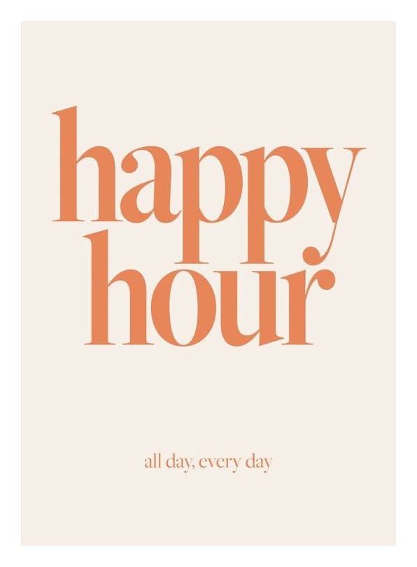Happy Hour Plakat (21x30 cm)- Plakaty z napisami