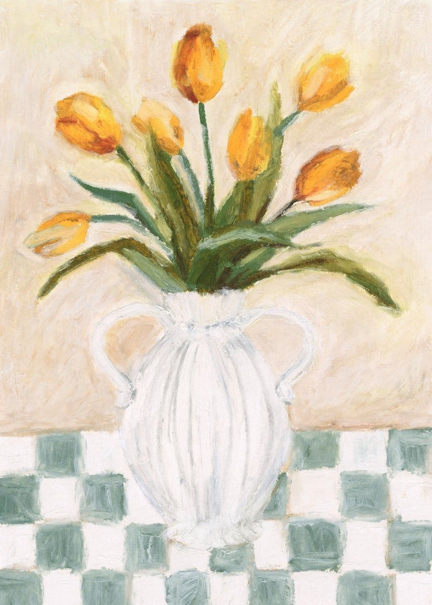 Tulips in Vase Affiche 0