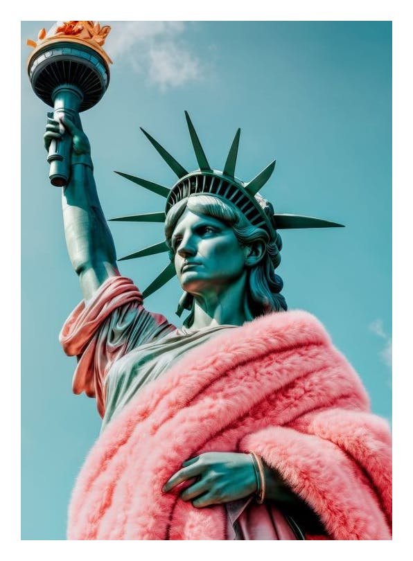 Liberty in Pink Plakat (50x70 cm)- Sztuka