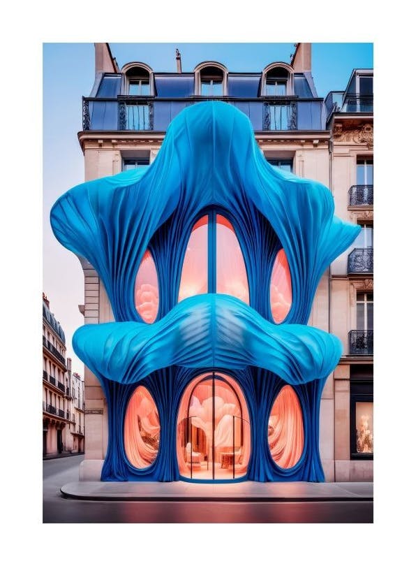 Cerulean Embrace Poster (50x70 cm)