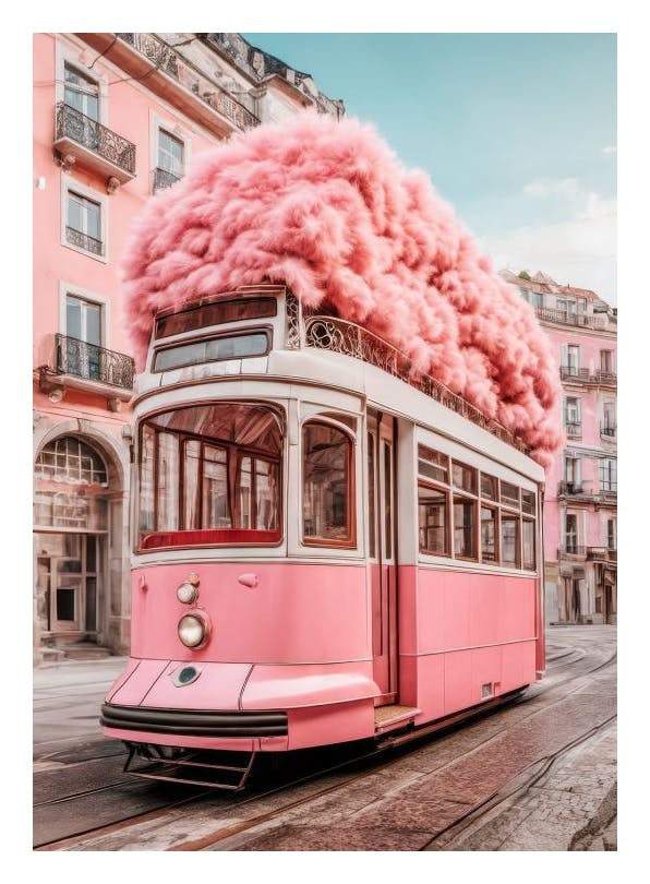 Prints - Furry Tram Print (30x40 cm) - Art prints