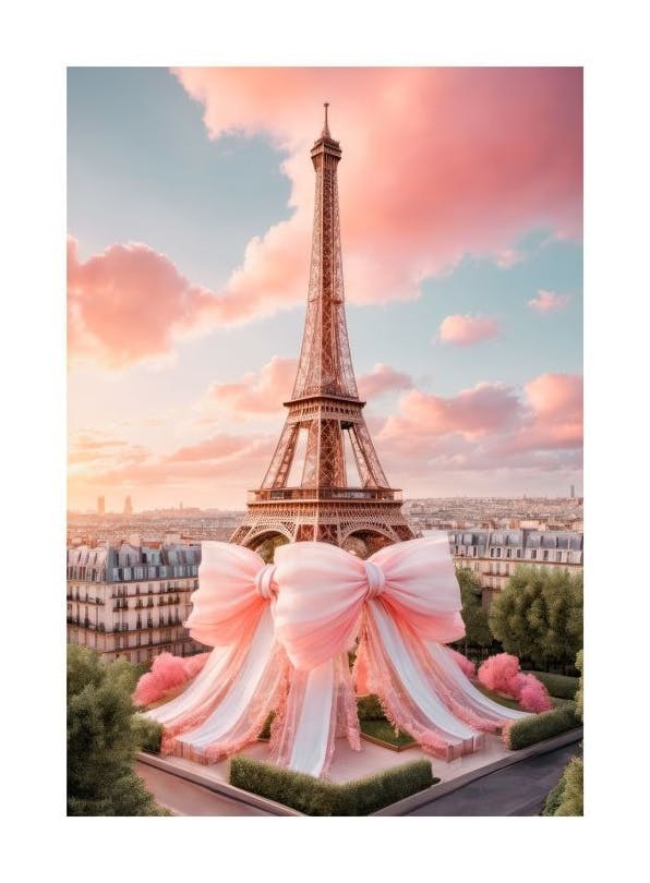 Parisian Bow Poster (30x40 cm) - Kunstdrucke