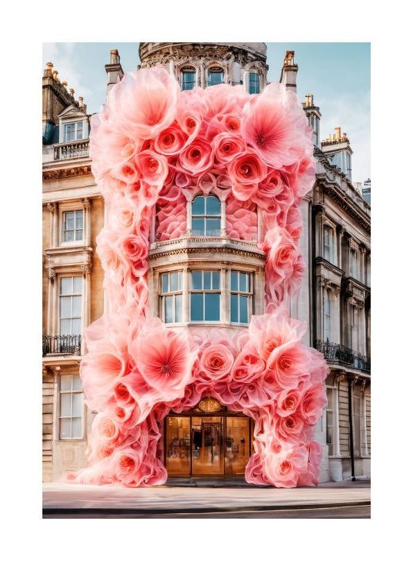 Rose Facade Print (50x70 cm)