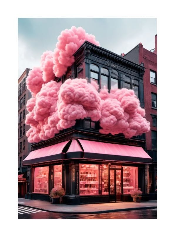 Cotton Candy Facade Plakat (50x70 cm)- Sztuka