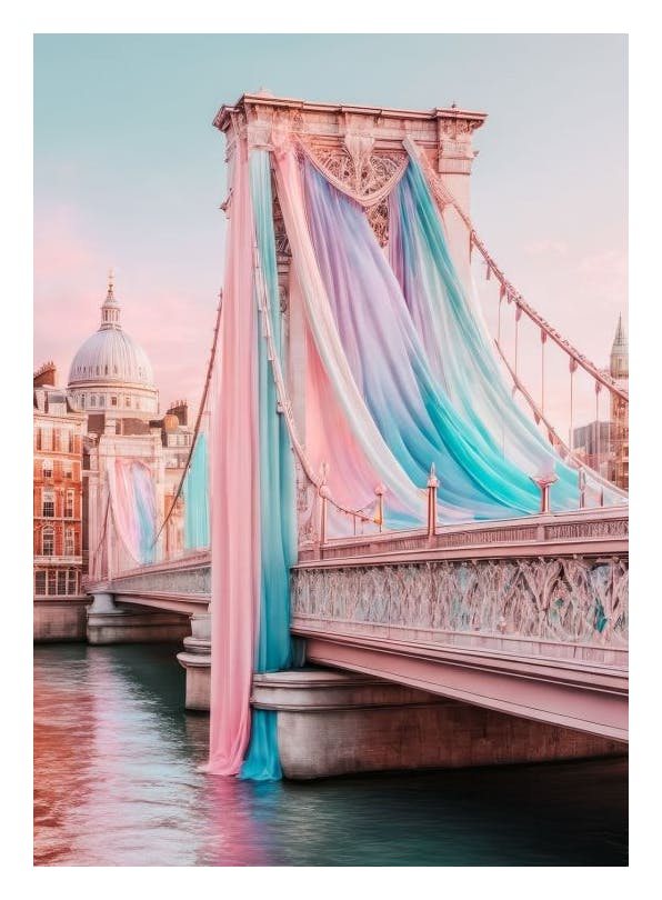Pastel Passage Poster (50x70 cm) - Kunstdrucke