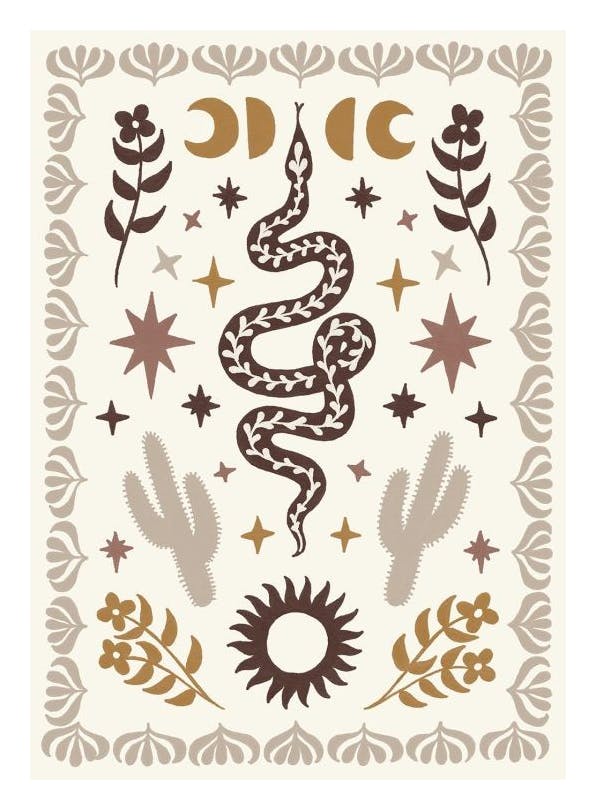 Wild West Snake Print (30x40 cm)