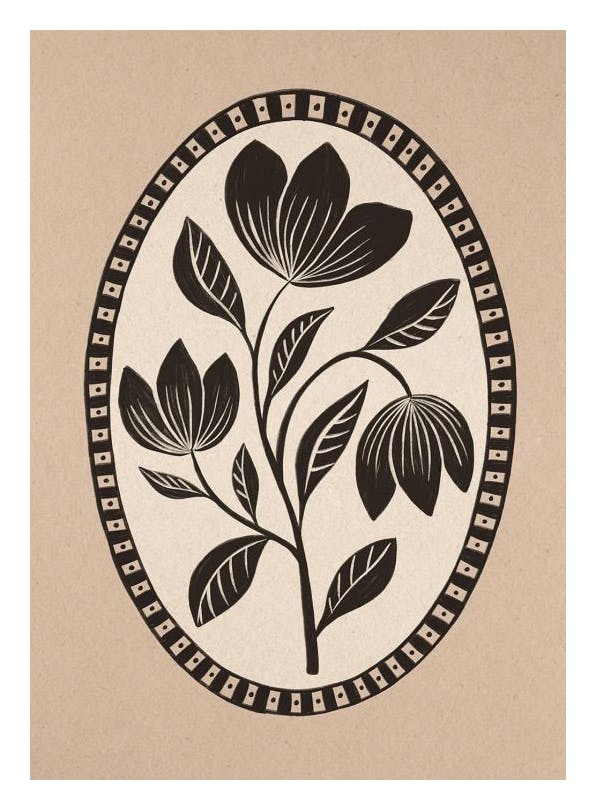 Gothic Flower Plakat (30x40 cm) - Plakater > Kunstplakater > Illustrasjoner