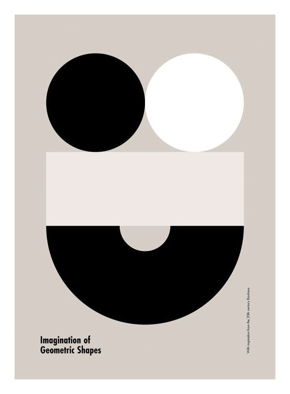 Imagination of Geometric Shapes Affiche (30x40 cm) - Affiches art graphique