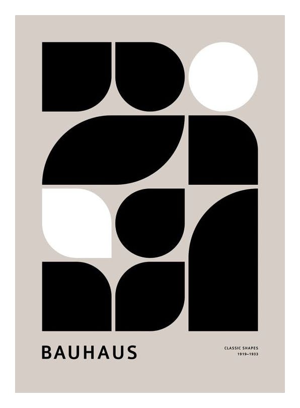Bauhaus Classic Shapes Poster (30x40 cm) - Bauhaus Poster