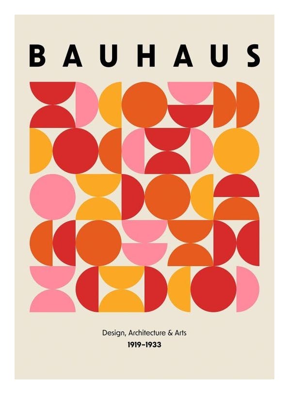 Bauhaus Shapes Plakat (50x70 cm)- Bauhaus Poster