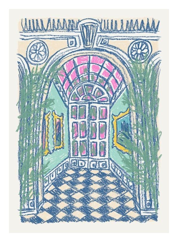 Grand Palace Hallway Poster (50x70 cm) - Illustraties