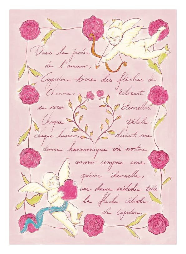 Prints - Cupid’s Love Letter Print (30x40 cm) - Illustration prints