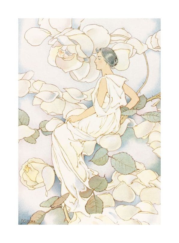 Laura Coombs Hills - Flower Fairy Poster (50x70 cm)- Dipinti di pittori famosi