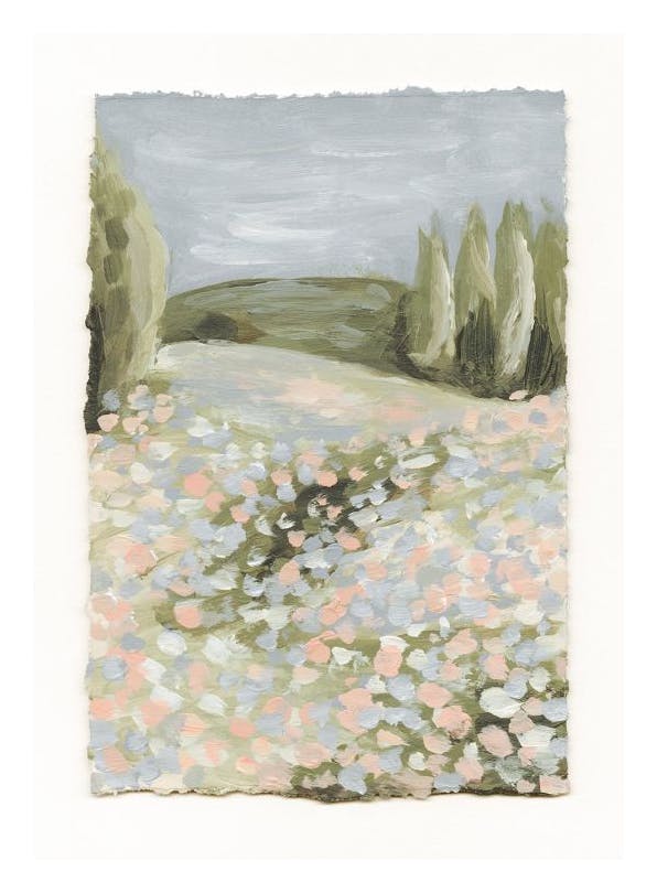 Floral Landscape Poster (30x40 cm) - Schilderijen