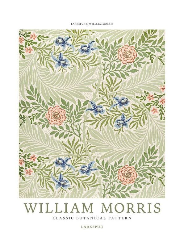 William Morris - Larkspur No4 Poster (30x40 cm)