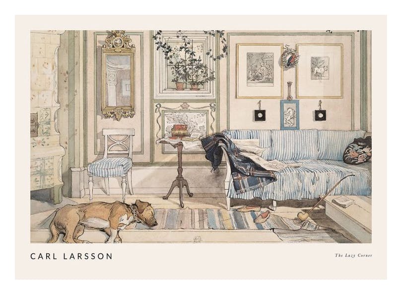 Prints - Carl Larsson - The Lazy Corner Print (50x70 cm) - Paintings by famous painters