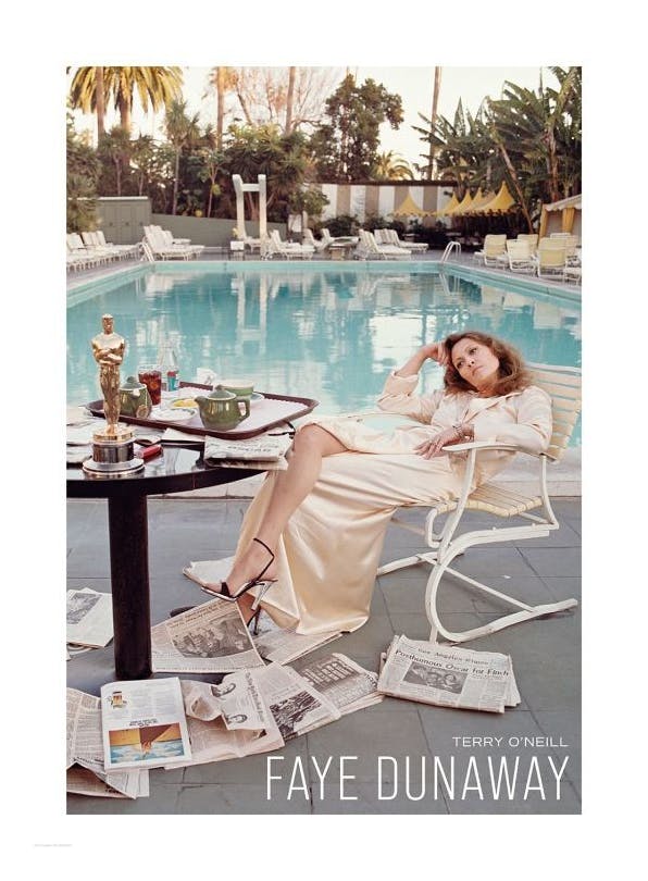 Terry O'Neill - Faye Dunaway Plakat (50x70 cm)- Terry O´Neill