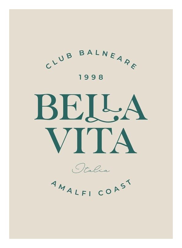 Bella Vita Italia Poster (21x30 cm) -  Typografie-Poster