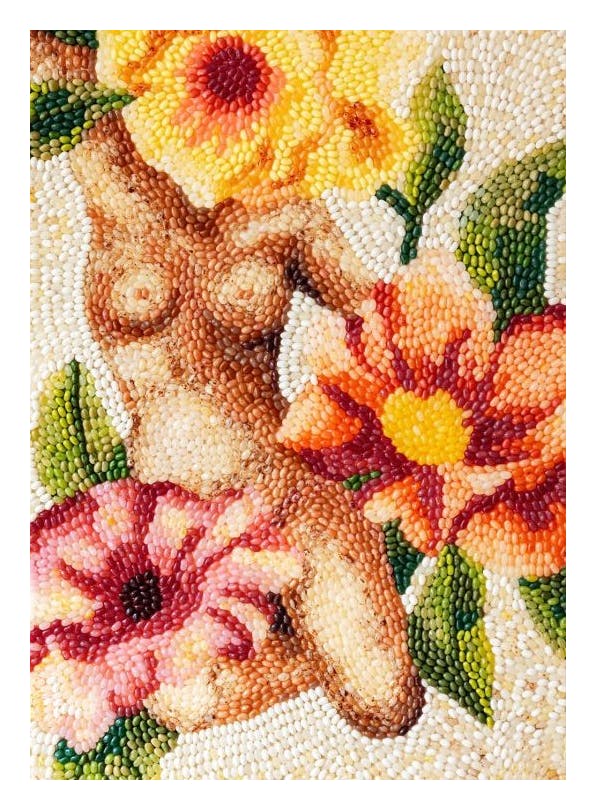 Candy Garden - Floral Figure Print (30x40 cm)