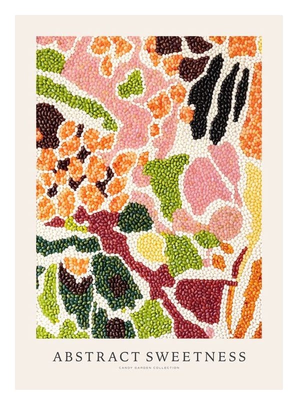 Candy Garden - Abstract Sweetness Poster (50x70 cm)