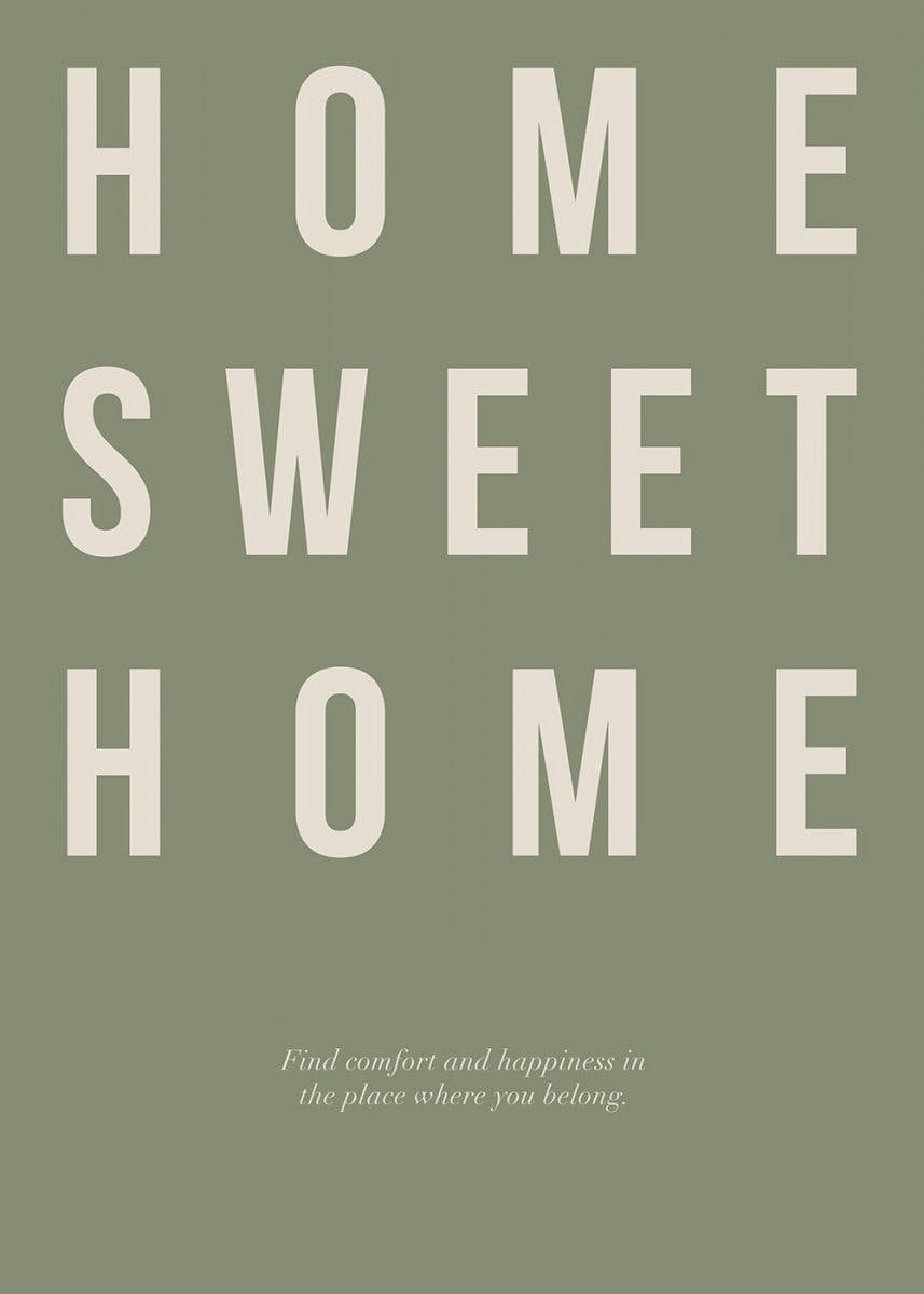 Home Sweet Home in Green Poster 0