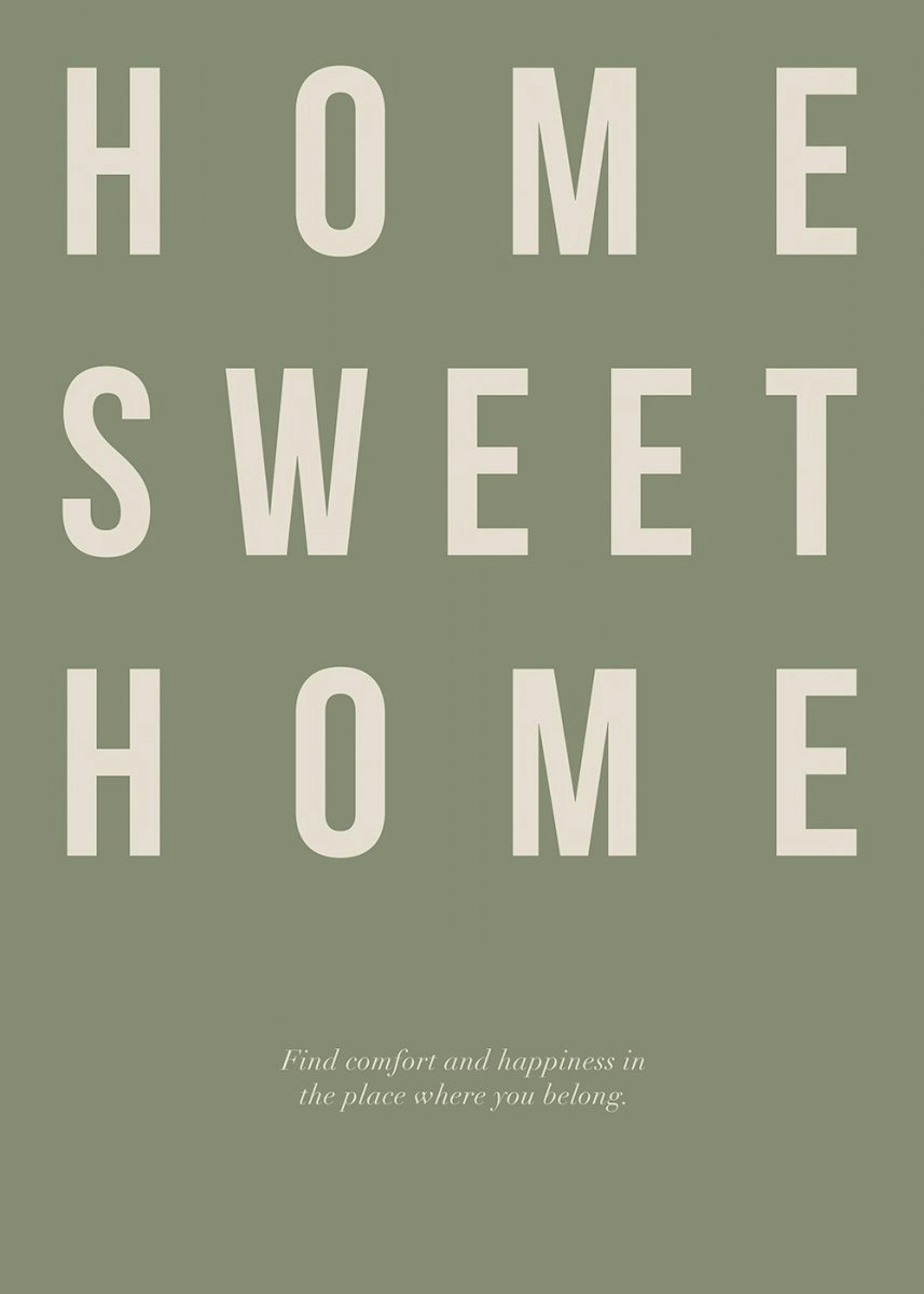 Home Sweet Home in Green Print 0