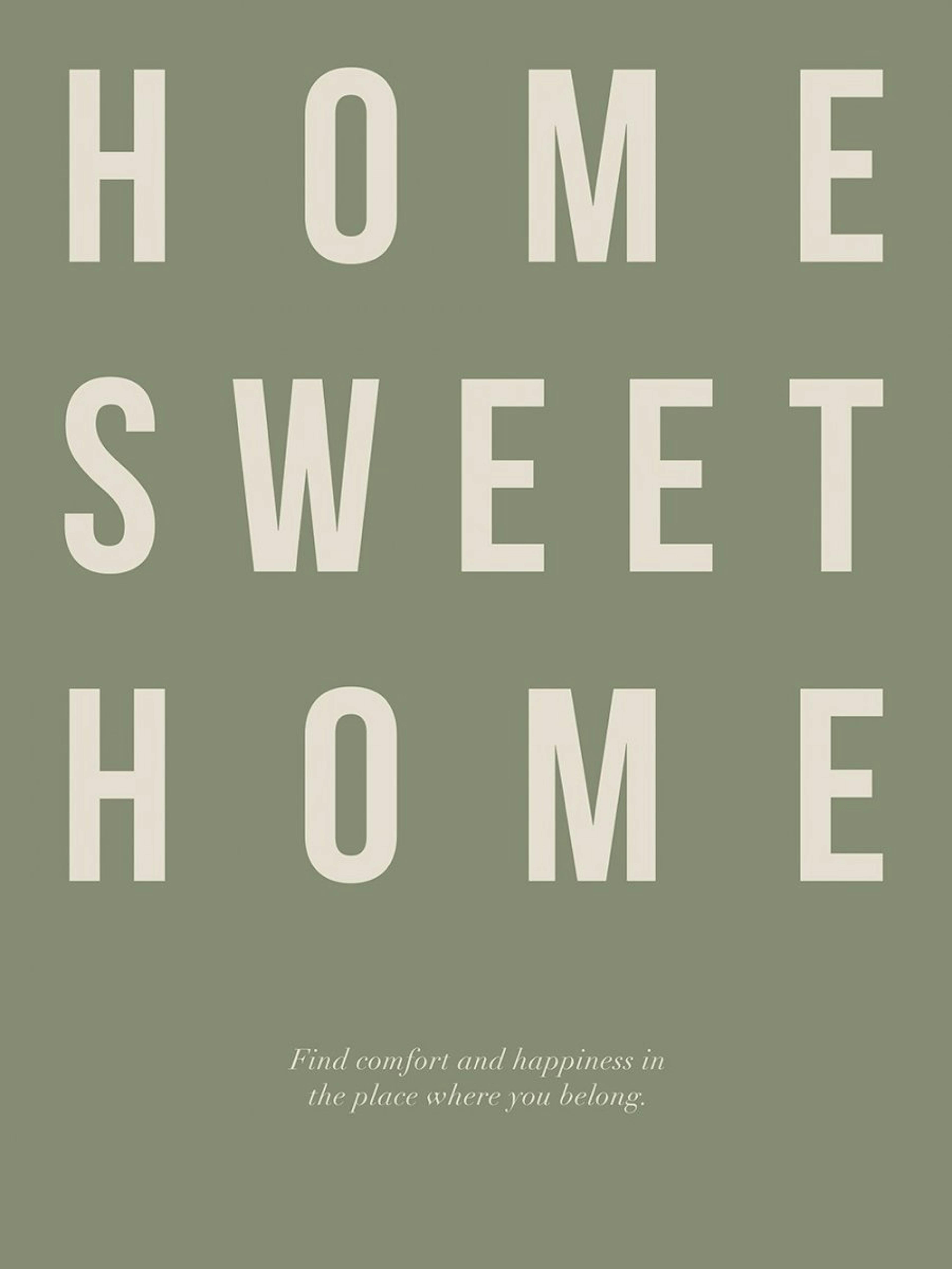 Home Sweet Home in Green Affiche 0