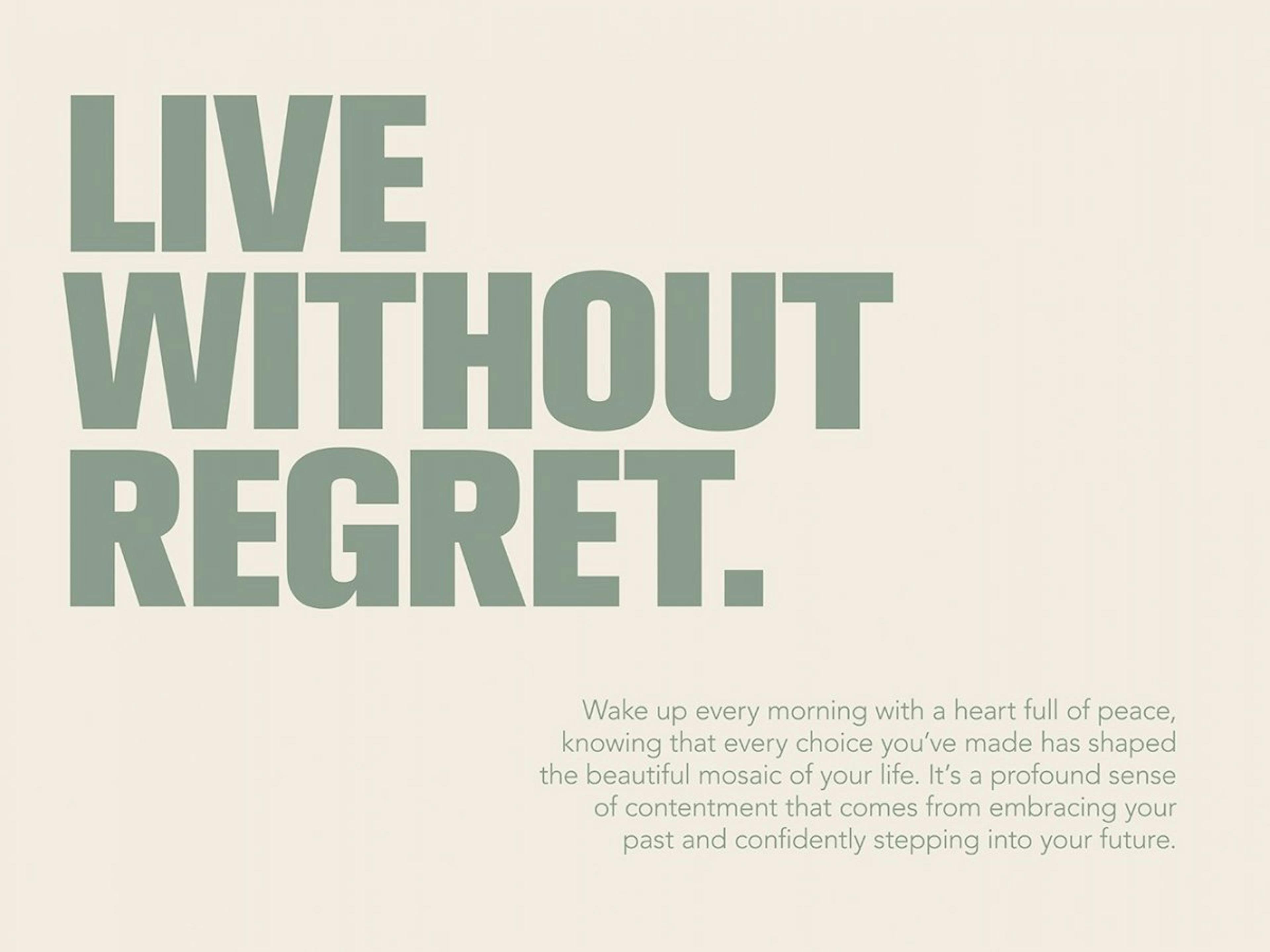 Live Without Regret Print 0