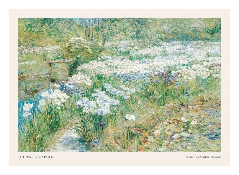 Frederick Childe Hassam - The Water Garden Plakat (30x40 cm) - Plakater > Malerier fra kjente kunstnere