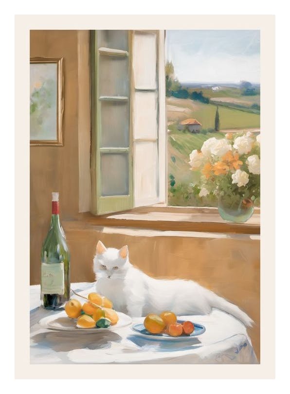 Still Life Cat Plakat (30x40 cm)- Sztuka