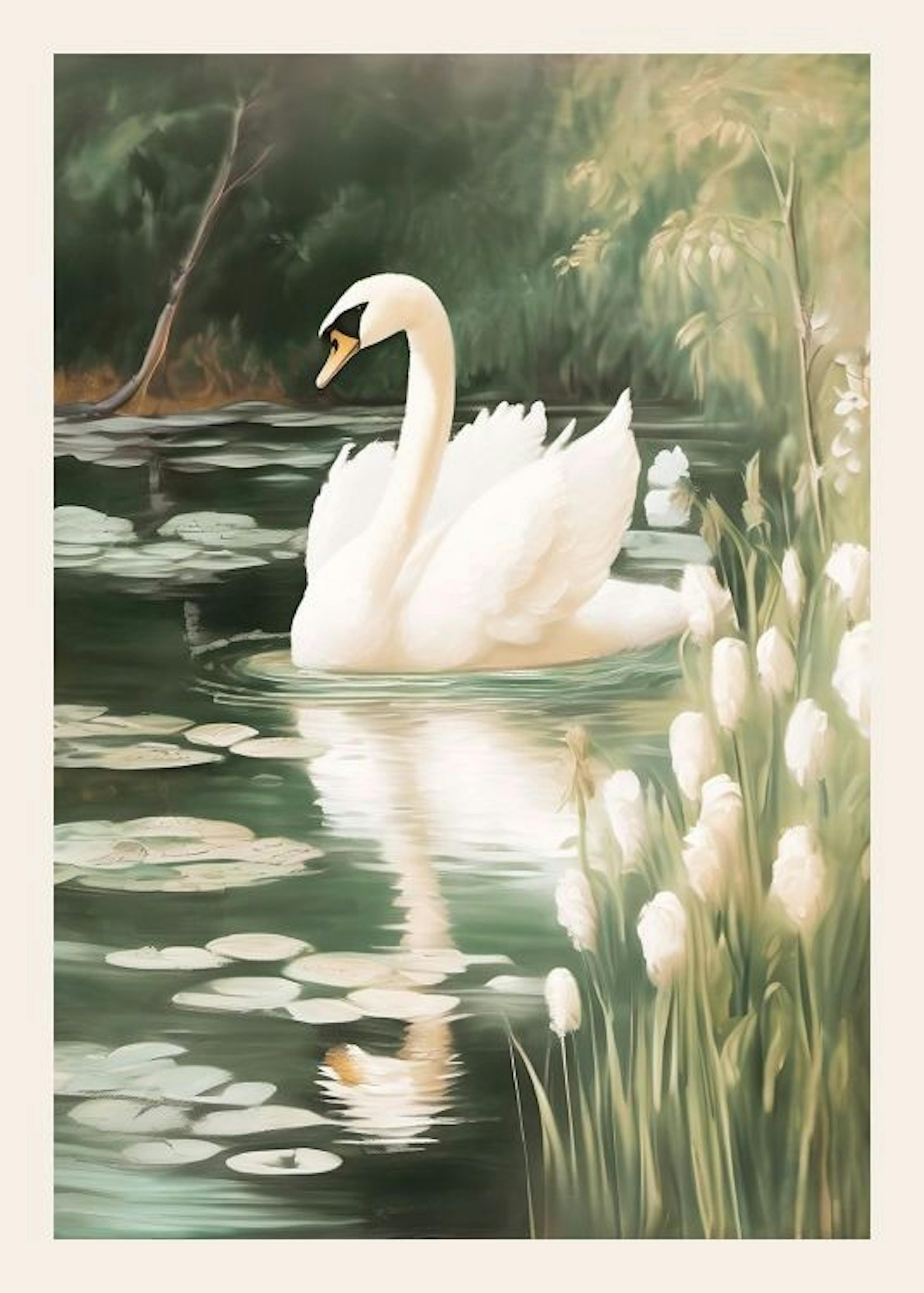 Majestic Swan Poster
