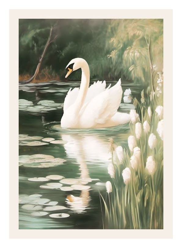 Majestic Swan Poster (30x40 cm)