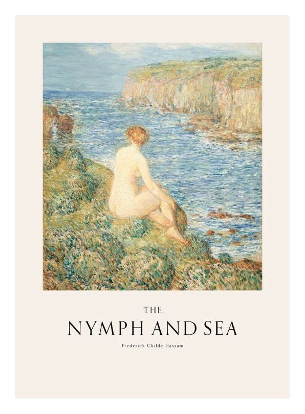 Frederick Childe Hassam - The Nymph and Sea Poster (50x70 cm)- Dipinti di pittori famosi