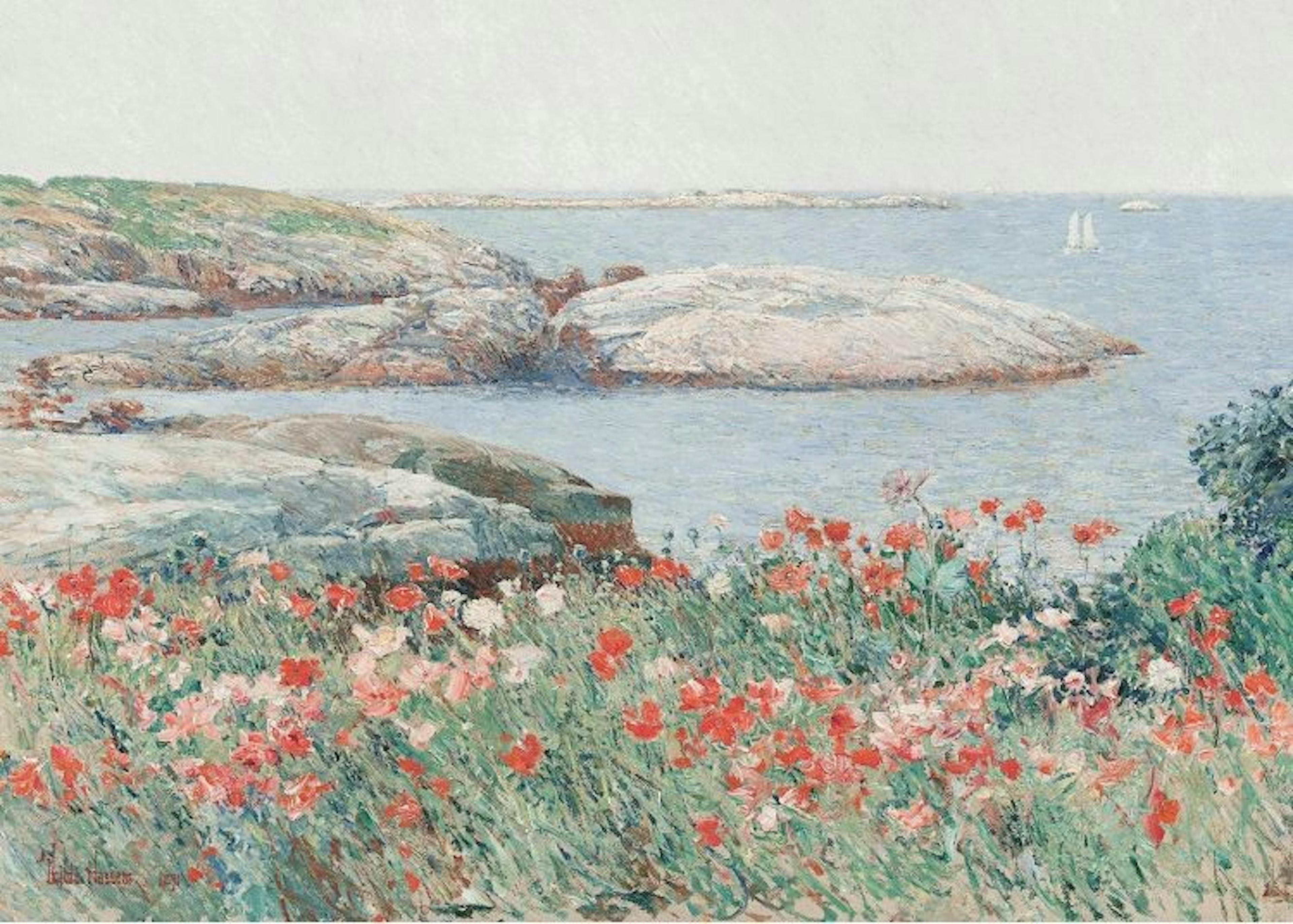 Frederick Childe Hassam - Poppies on the Isles of Shoals Plakát 0