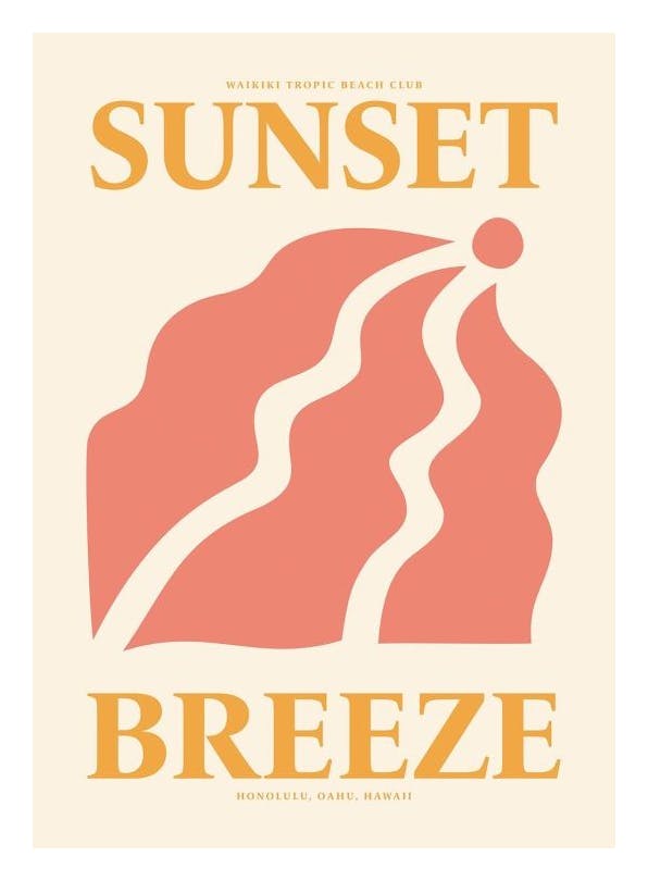 Sunset Breeze Poster (50x70 cm)- Arte grafica e poster