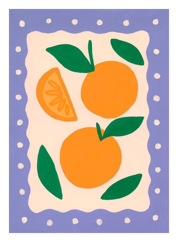 Popping Oranges Poster (30x40 cm) - Eten