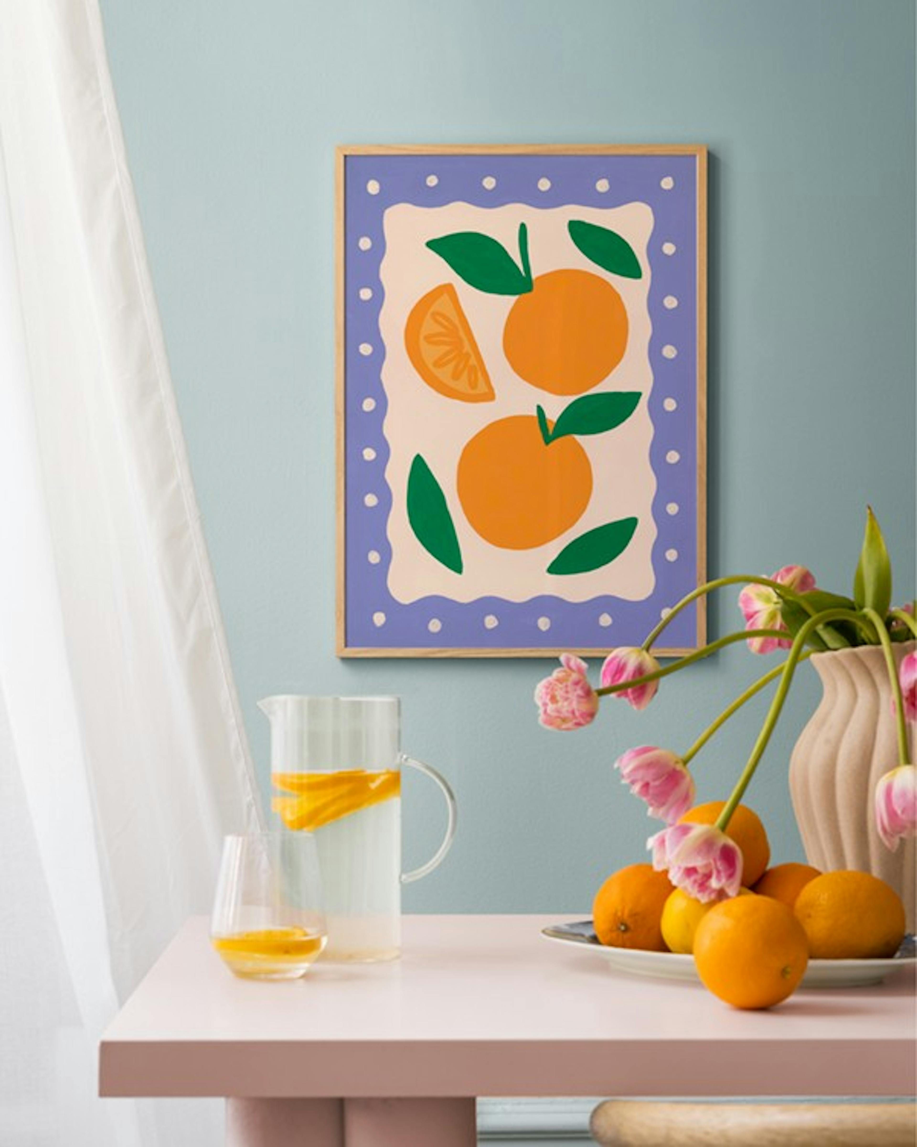 Popping Oranges Poster