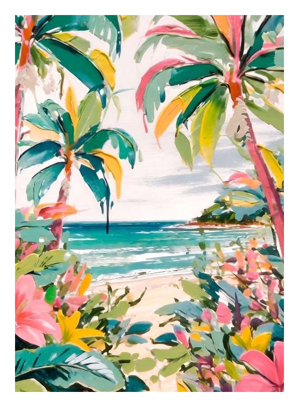 Tropical View Poster (50x70 cm)