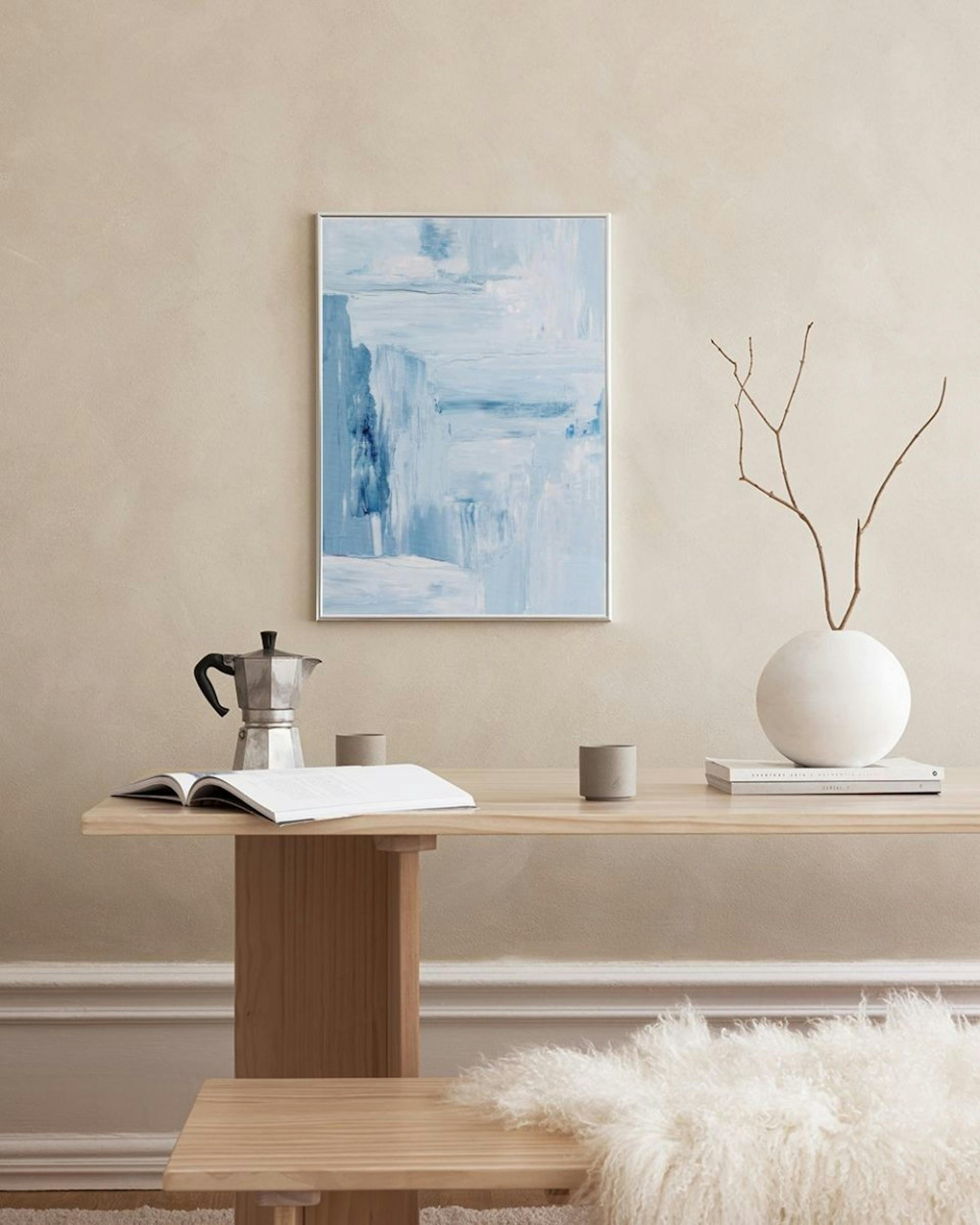 Blue Abstract Painting Plakat