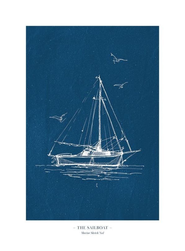 The Sailboat Plakat (30x40 cm)- Ilustracje