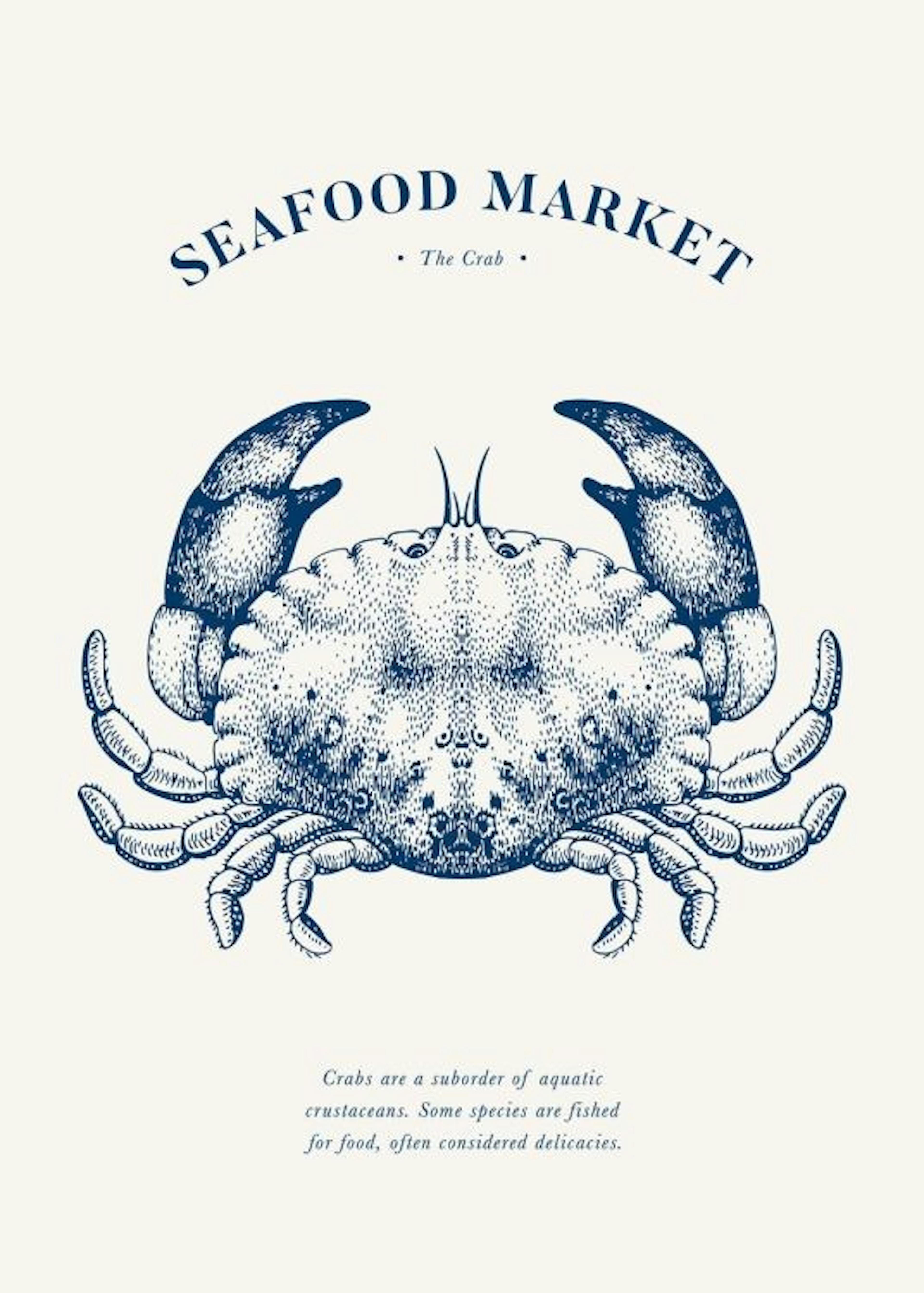 Seafood Market - The Crab Print 0