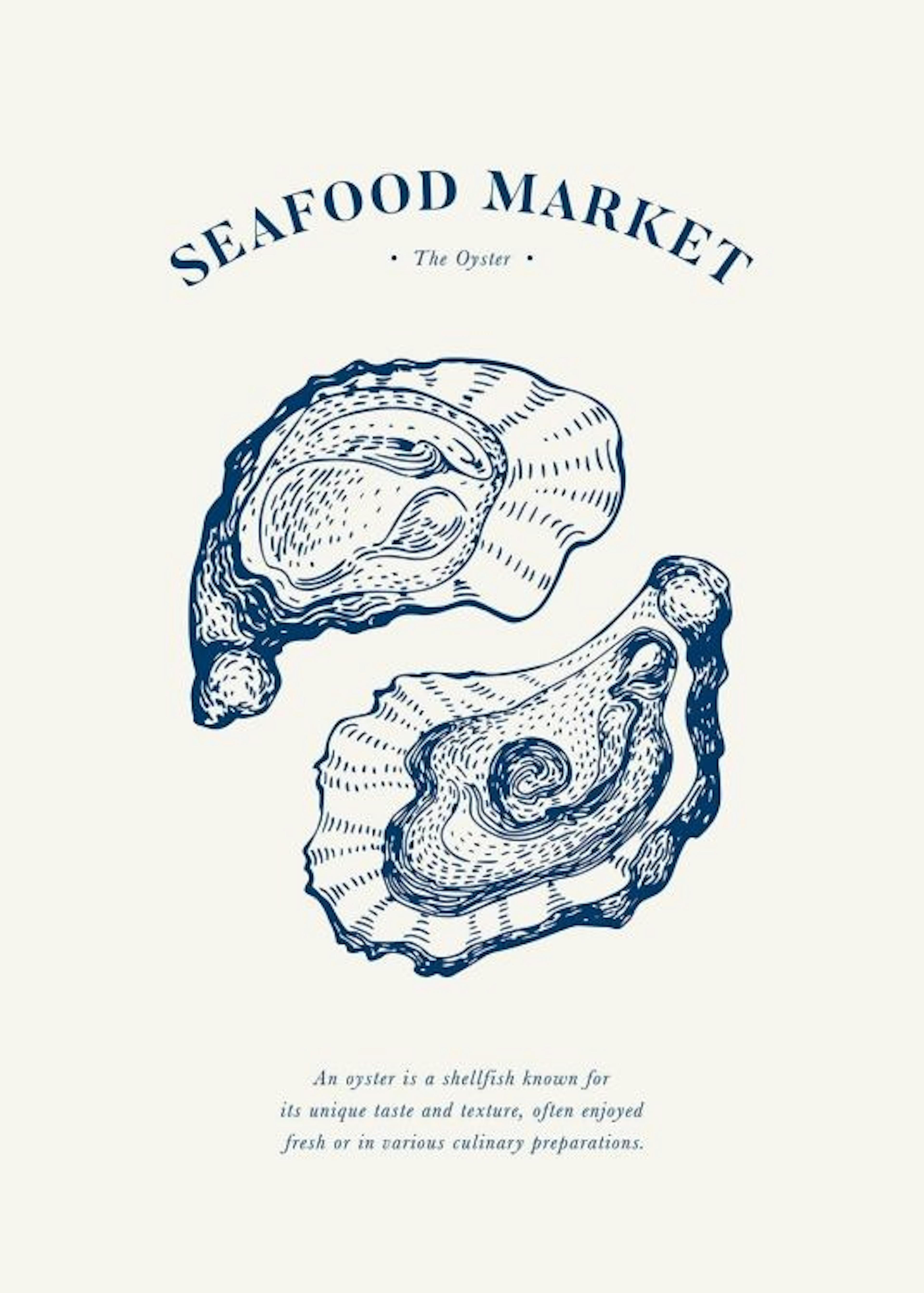 Seafood Market - The Oyster Affiche