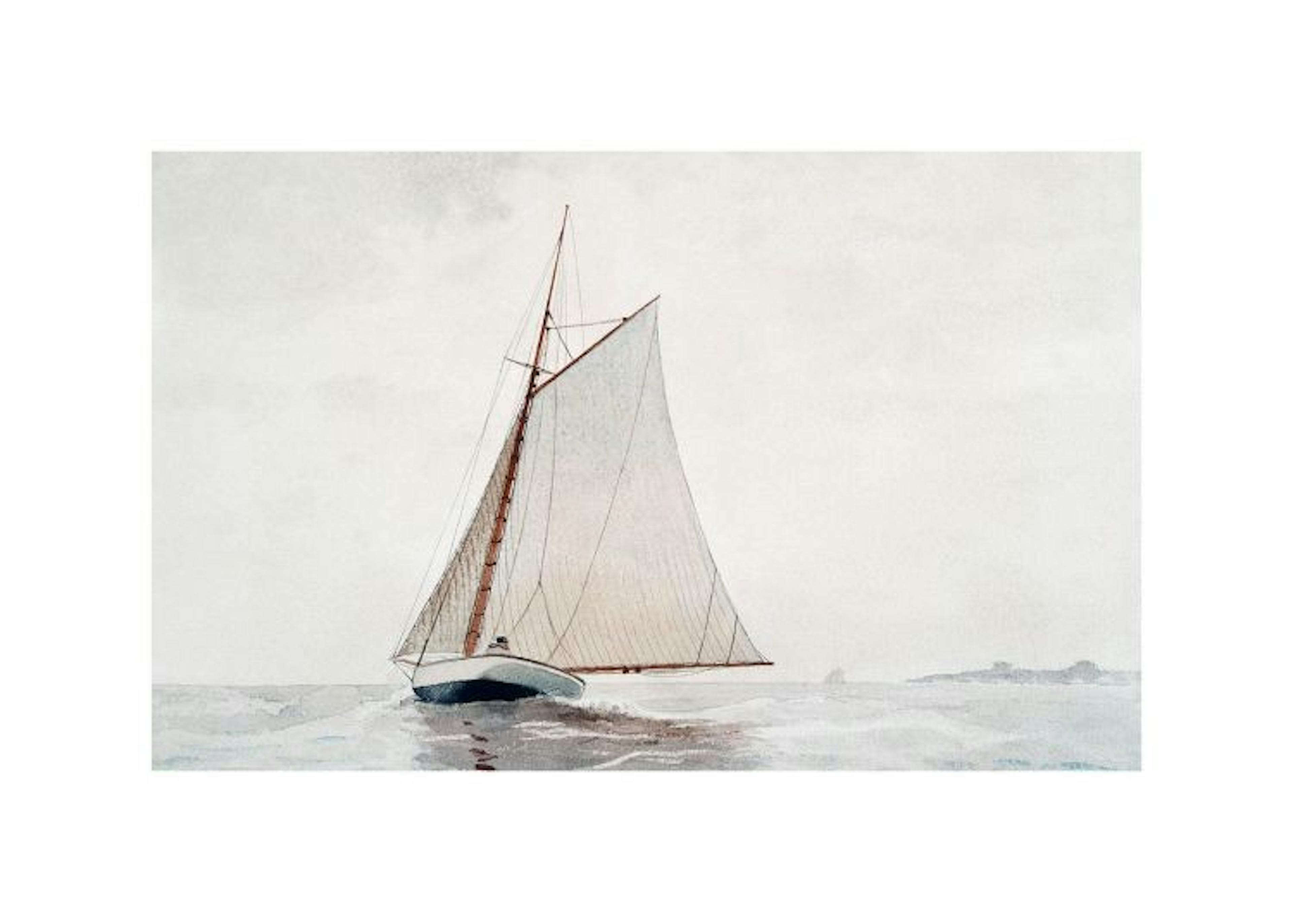 Winslow Homer - Sailing off Gloucester Plakát 0
