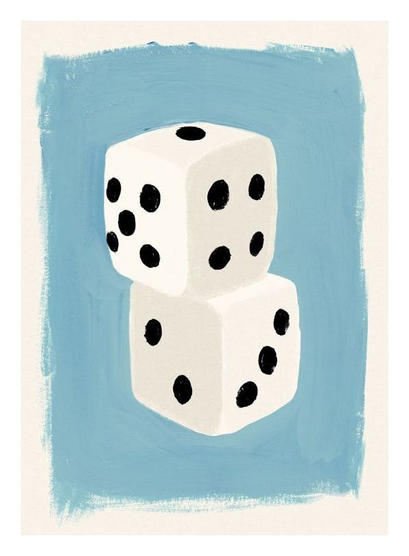 Prints - Throw the Dice Print (21x30 cm) - Illustration prints