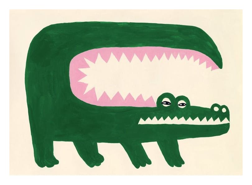 Crocodile Crush Affiche (50x70 cm)