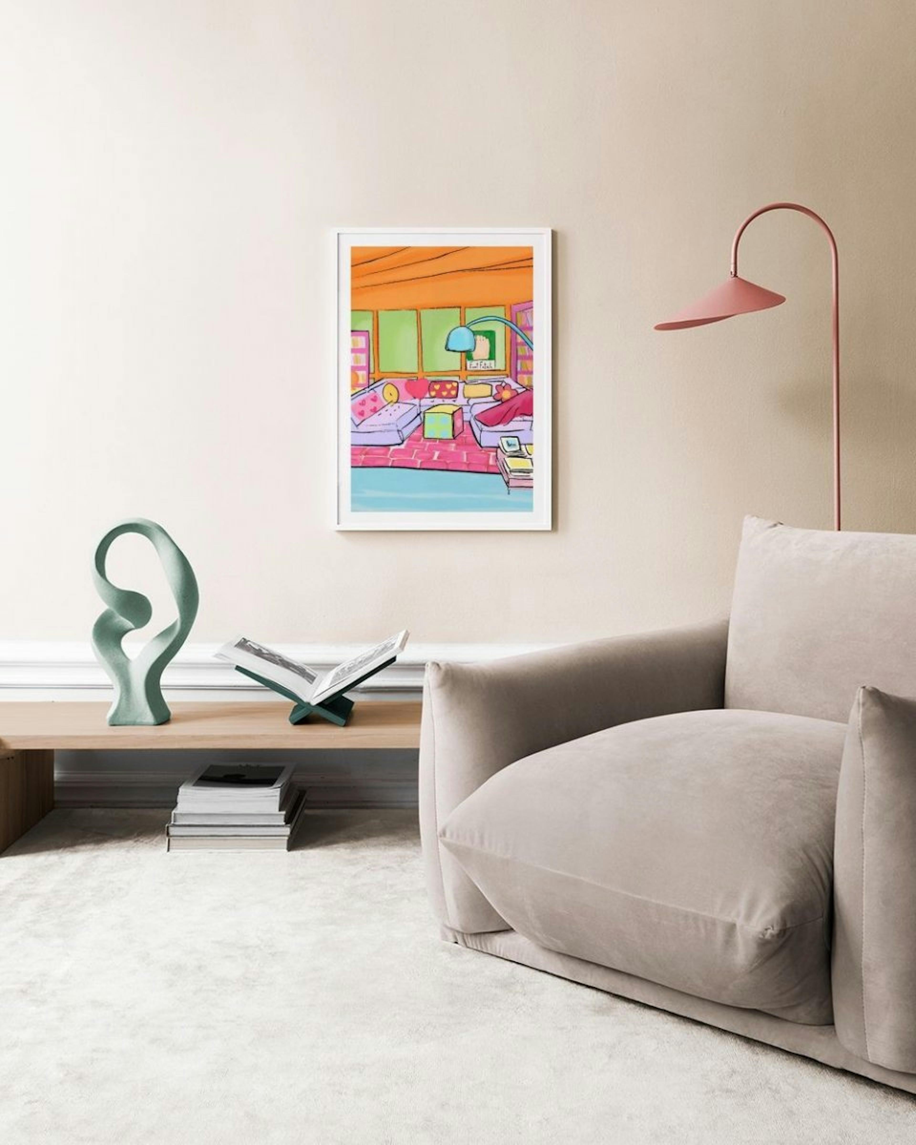 Colorful Living Room Poster
