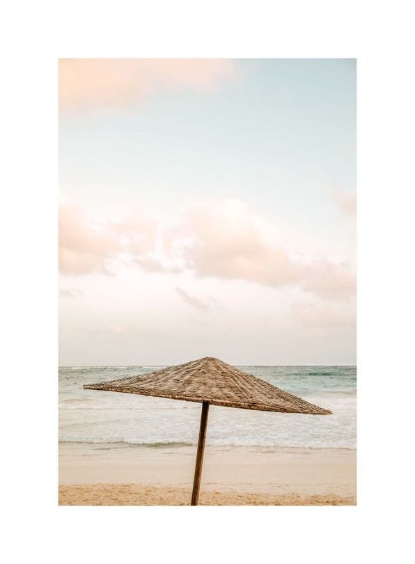 Prints - Parasol by the Ocean Print (50x70 cm) - Beach prints